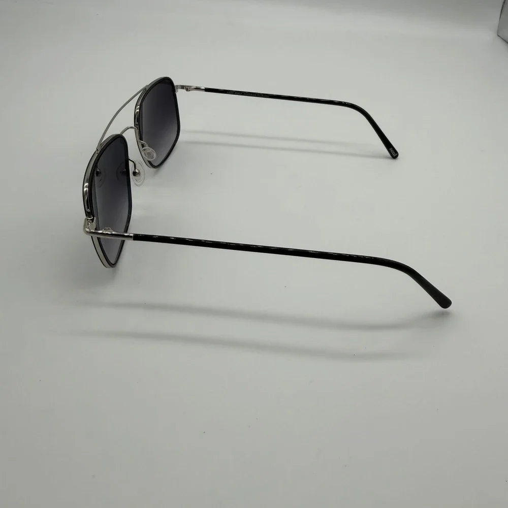 Andy Wolf AMON H. col.a 57/20 Silver Black Square Aviator Sunglasses New